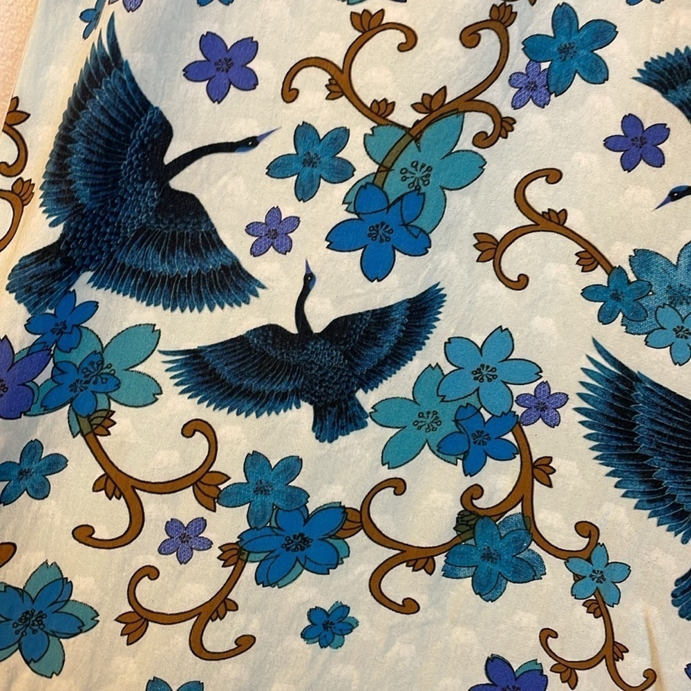Jaase Blue Floral Bird Wide Leg Boho Palazzo Pants size XS - Picture 8 of 16